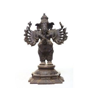 14 X 10 Inch Bronze Ganesh Statue