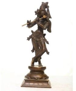 14 X 5 Inch Bronze Krishna Statue