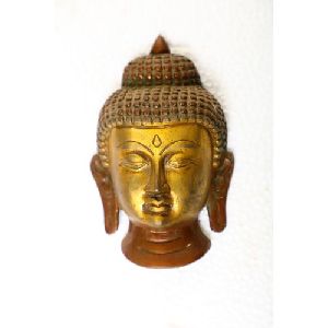 6 X 4 Inch Bronze Buddha Head Statue
