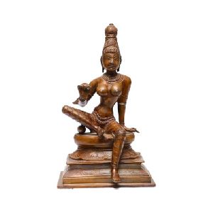 Antique Bronze Parvati Statue