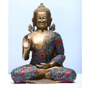 Bronze Stone Work Buddha