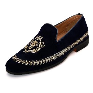 Mens Embroidered Loafers