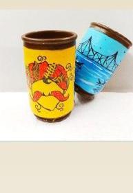 Hand-painted Lassi Glass