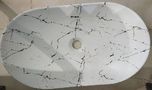 White Marble Table Top Wash Basin
