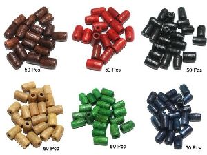 colored wooden beads