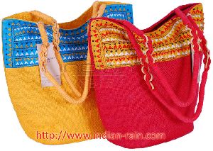 Kantha Embroidery Jute Bag