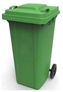 plastic trash bin