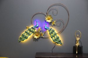 Double Peacock Led Wall Decor