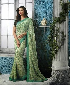 Schiffli Saree