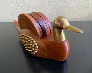 Duck Wooden Coaster