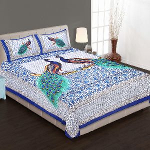 Peacock Printed Bedsheet