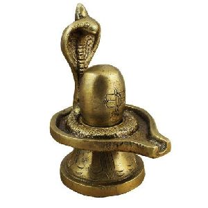 Brass shivling statue