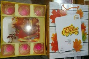 Glass Bowl & Tray Set