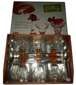 Glass Ice Cream Cup Set