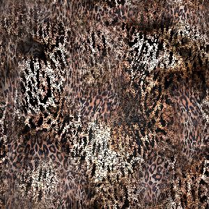 Brown Terrestrial Animal Printed Fabric