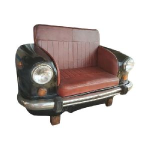 Car Iron Leather Sofa Chair