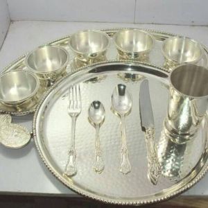 Silver Plated Bhojan Thali