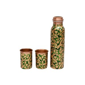 Royal Designer Copper Water Bottle Set