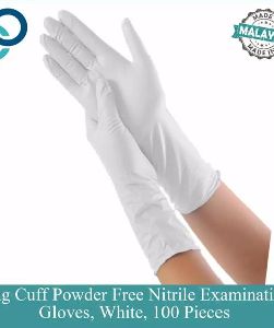 Elbow LengthNitrile Examination gloves White Colour