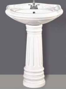 Rajwadi Plain Pedestal Wash Basin