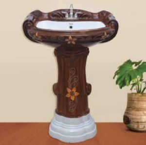 Vitrosa Wooden Pedestal Wash Basins