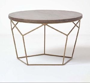 Iron wooden coffee table