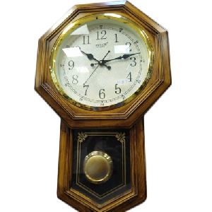 wooden pendulum clock