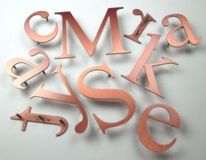 Copper letters