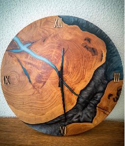 Wood Resin Wall Clock