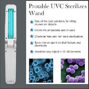Hrmed Plastic Body UVC Portable Sterilizer And Lamp, 125 X 35 X 28mm