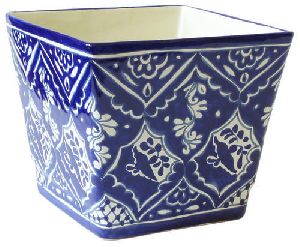 Blue Pottery Pot