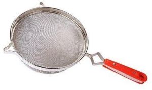 Stainless Steel Heavy Handle Double Jali Juice Strainer