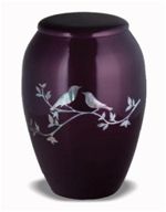 Mother Of Pearl Mourning Dove Cremation Urn