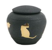 Shale Silhouette Cat Cremation Urn