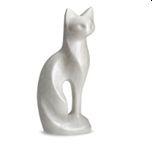 White Cat Pet Cremation Urn
