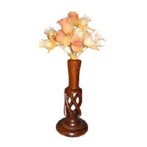 wooden flower vases