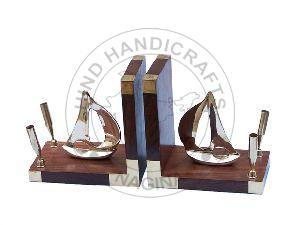 Wooden Bookends