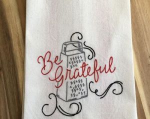 Embroidered Tea Towel