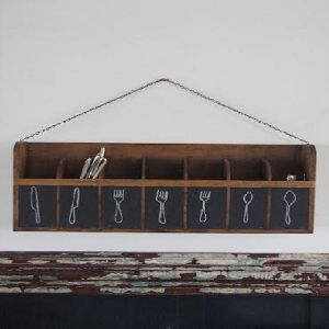 Wooden Wall Hung Cutlery Holder