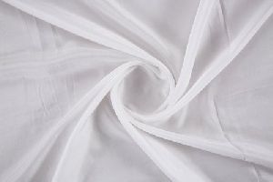 White Plain Dyeable Pure Organza Silk Fabric