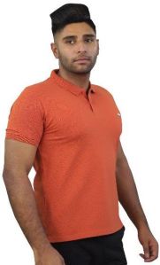 Mens Orange Polo T-Shirt