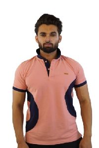 Mens Peach Polo T-Shirt