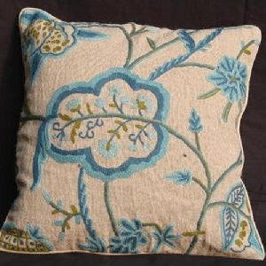 Cushion Covers Crewel Fabric