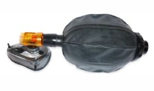 Adult Black Rubber Non Autoclavable Resuscitator