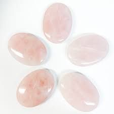 Rose Quartz Oval Shaped Loose Palm Stones