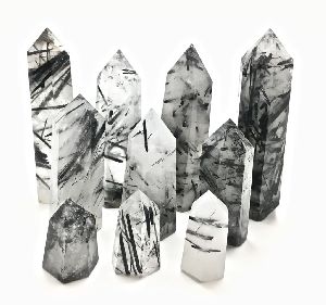 Tourmaline Quartz Crystal Point