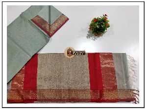 Maheshwari Gicha Pallu Jari Border Saree