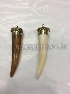 Bone Pendant with Brass Pin