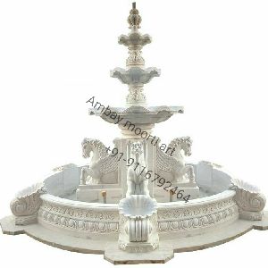 Marble Lion Water Fountain