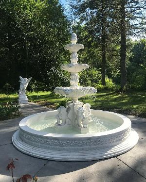 Marble Lion Water Fountain